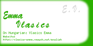 emma vlasics business card